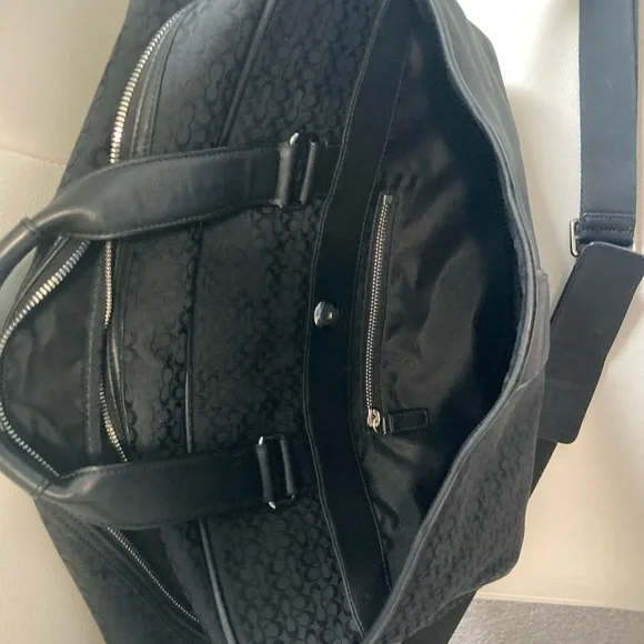 Coach Black Signature Pattern Laptop Bag/work bag - Picture 6 of 6